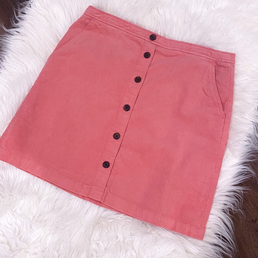 J Crew Corduroy Skirt Warm Rose Pinn 12 NWT